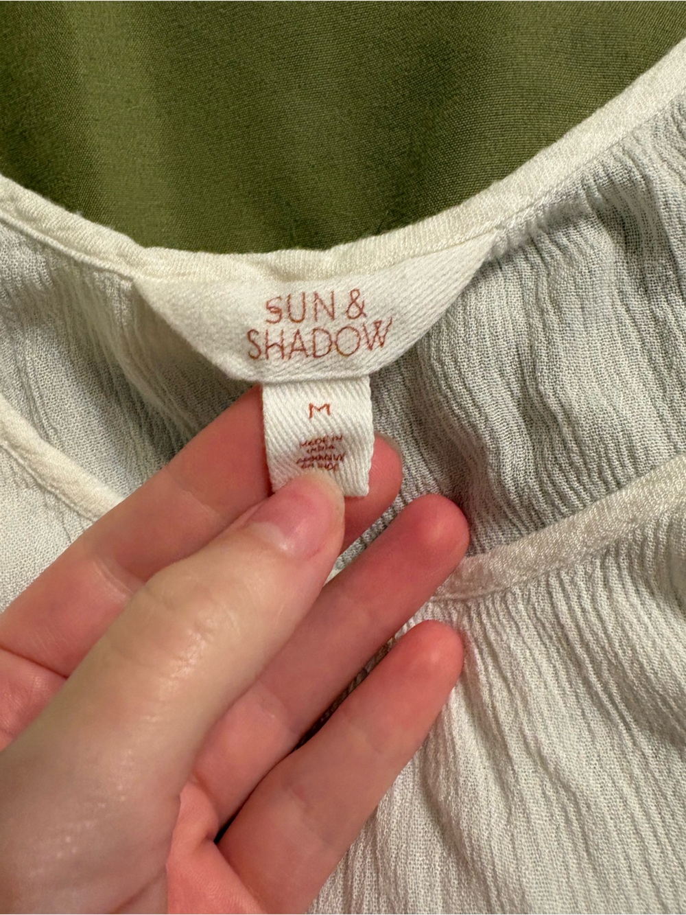 Sun & Shadow White Ribbed Lace-Trim Racerback Tunic - Picture 4 of 5